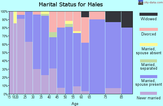 Zip code 17098 marital status for males