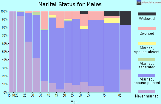 Zip code 17752 marital status for males