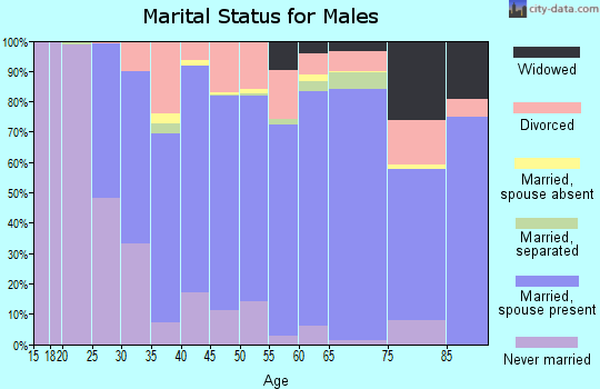 Zip code 17756 marital status for males