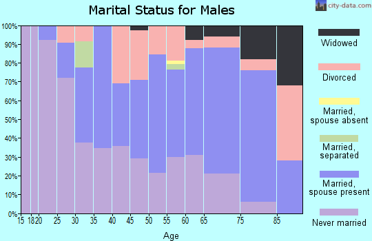 Zip code 17764 marital status for males