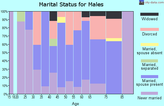 Zip code 18232 marital status for males