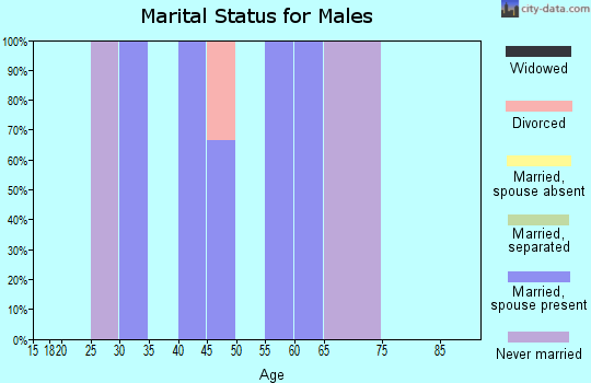 Zip code 18246 marital status for males