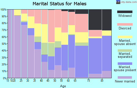 Zip code 18472 marital status for males
