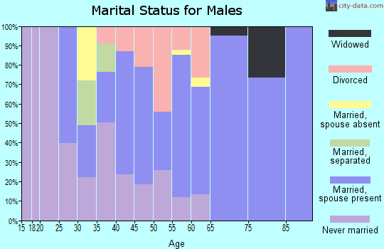 Zip code 18507 marital status for males