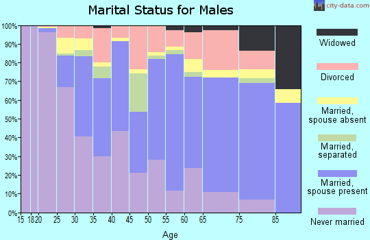 Zip code 18509 marital status for males
