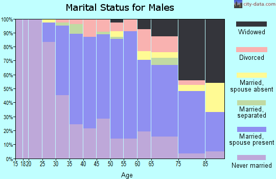 Zip code 18510 marital status for males