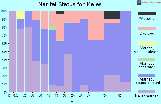 Zip code 18519 marital status for males