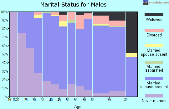 Zip code 18969 marital status for males