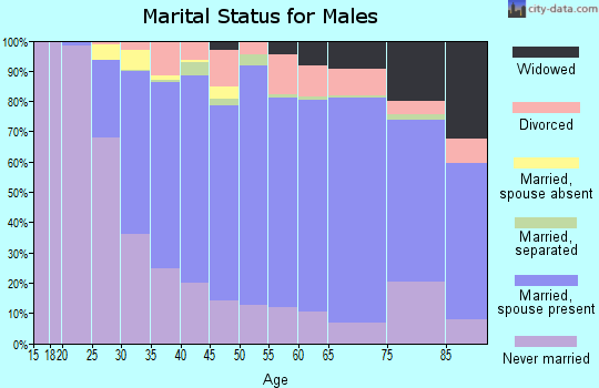 Zip code 19026 marital status for males