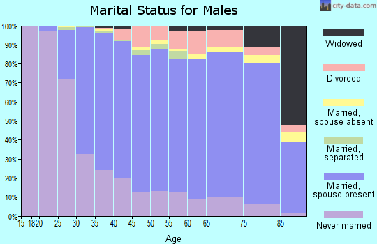 Zip code 19038 marital status for males