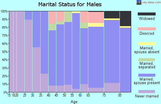 Zip code 19041 marital status for males