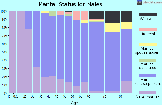 Zip code 19086 marital status for males
