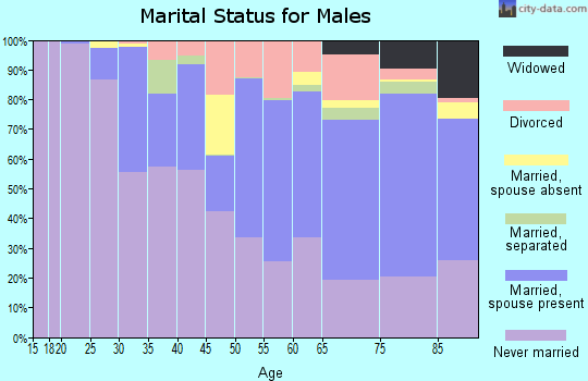 Zip code 19103 marital status for males