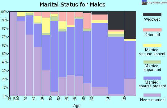 Zip code 19115 marital status for males