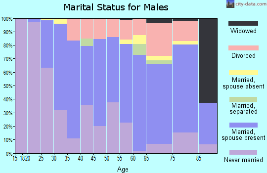 Zip code 19118 marital status for males