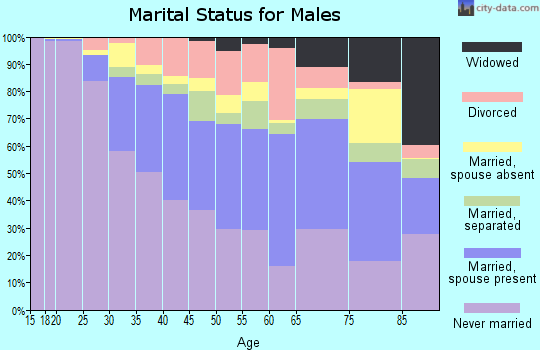 Zip code 19124 marital status for males