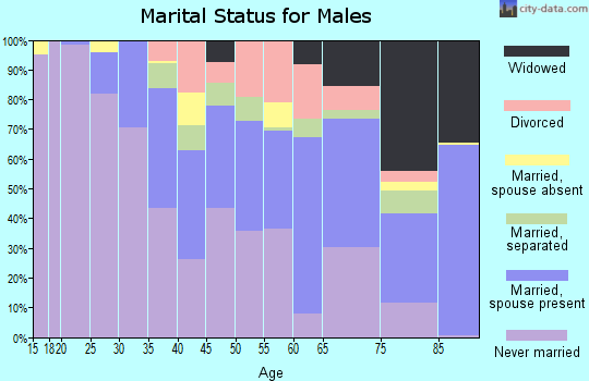 Zip code 19125 marital status for males