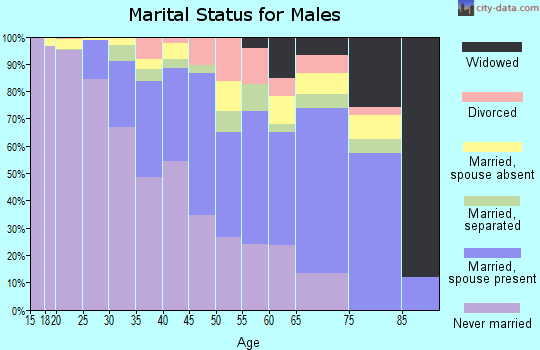 Zip code 19142 marital status for males
