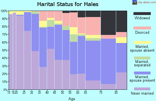 Zip code 19145 marital status for males