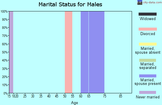 Zip code 19457 marital status for males