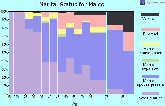 Zip code 20012 marital status for males