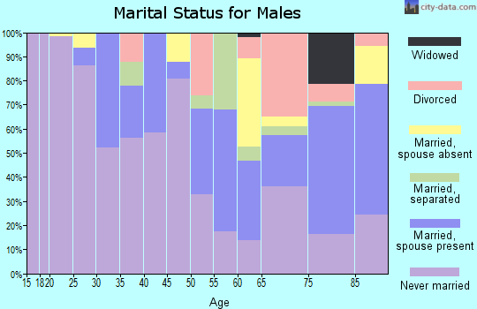 Zip code 20037 marital status for males