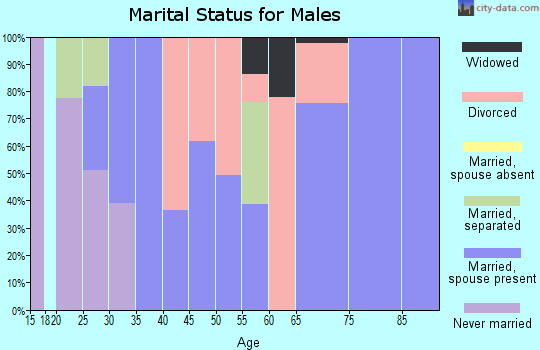 Zip code 20620 marital status for males