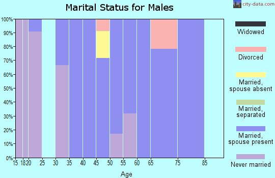 Zip code 20624 marital status for males