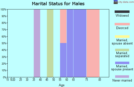 Zip code 20629 marital status for males