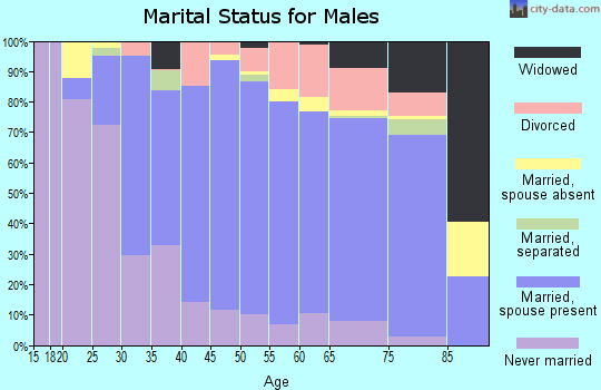 Zip code 20646 marital status for males