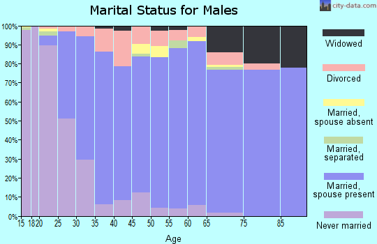 Zip code 20659 marital status for males