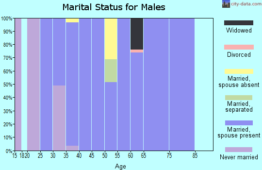Zip code 20692 marital status for males