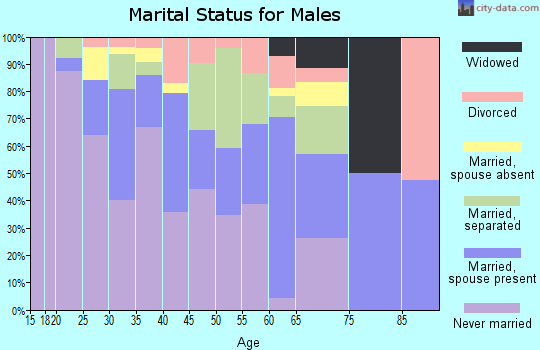 Zip code 20712 marital status for males