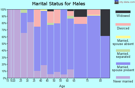 Zip code 20754 marital status for males