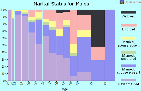 Zip code 20794 marital status for males
