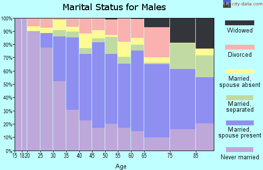 Zip code 20912 marital status for males