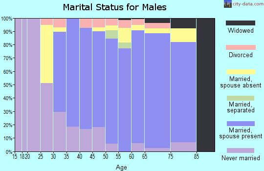 Zip code 21032 marital status for males