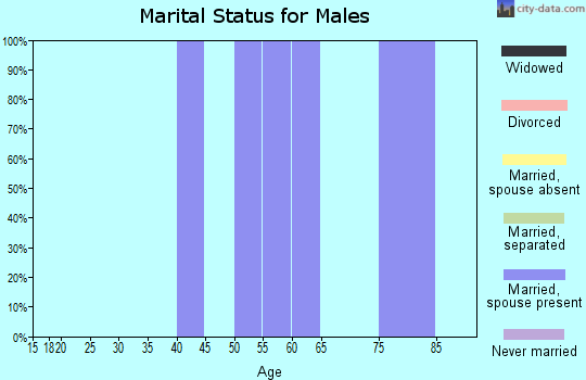 Zip code 21056 marital status for males