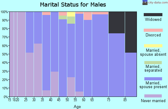 Zip code 21084 marital status for males