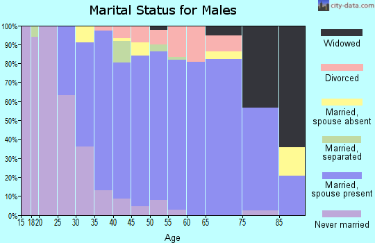 Zip code 21102 marital status for males