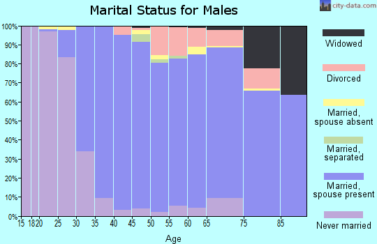 Zip code 21146 marital status for males