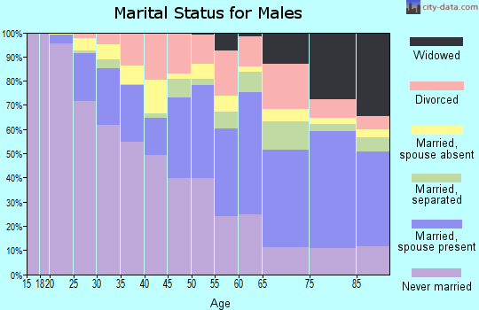 Zip code 21215 marital status for males
