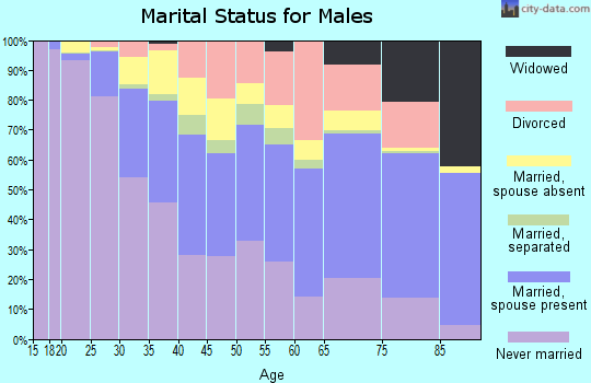 Zip code 21224 marital status for males