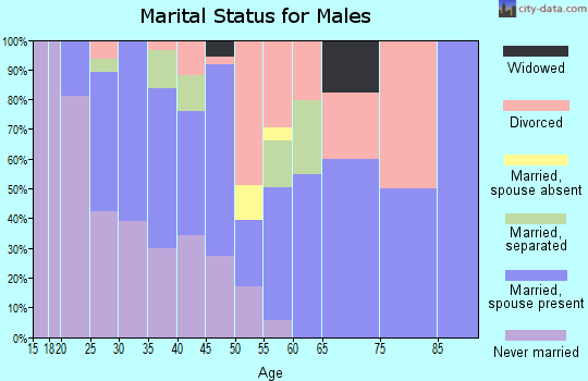 Zip code 21226 marital status for males