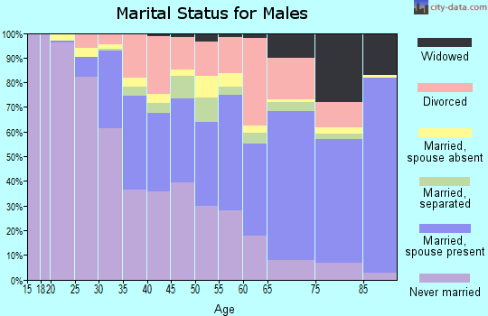 Zip code 21229 marital status for males