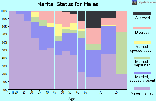 Zip code 21231 marital status for males