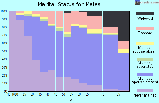 Zip code 21234 marital status for males