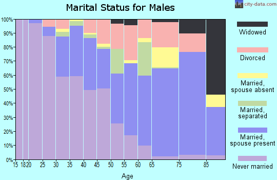 Zip code 21239 marital status for males
