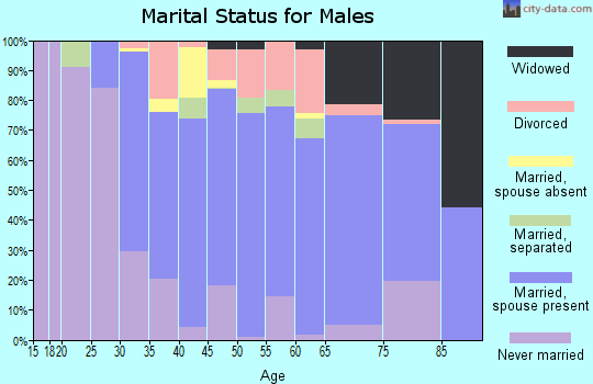 Zip code 21617 marital status for males