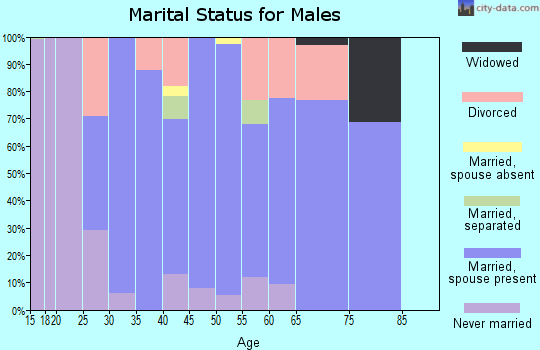 Zip code 21660 marital status for males